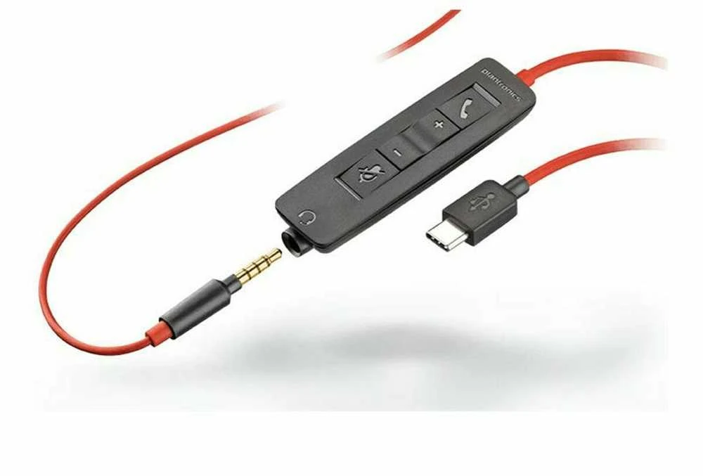 Hewlett Packard (HP) HP „Poly Blackwire 3225“ stereo USB-C ausinės + 3,5 mm kištukas + USB-C/A adapteris (didmeninė prekyba) (209747-201/209751-201)