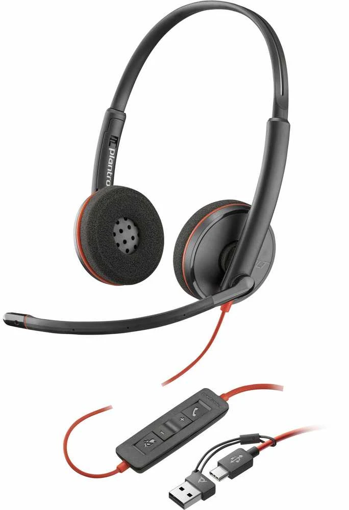HP Poly Blackwire 3220 ausinės su integruotu valdymo pulteliu
