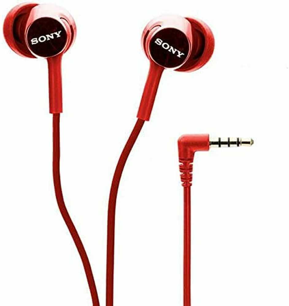 Sony MDR-EX155AP į ausis kišamos ausinės su mikrofonu, raudonos