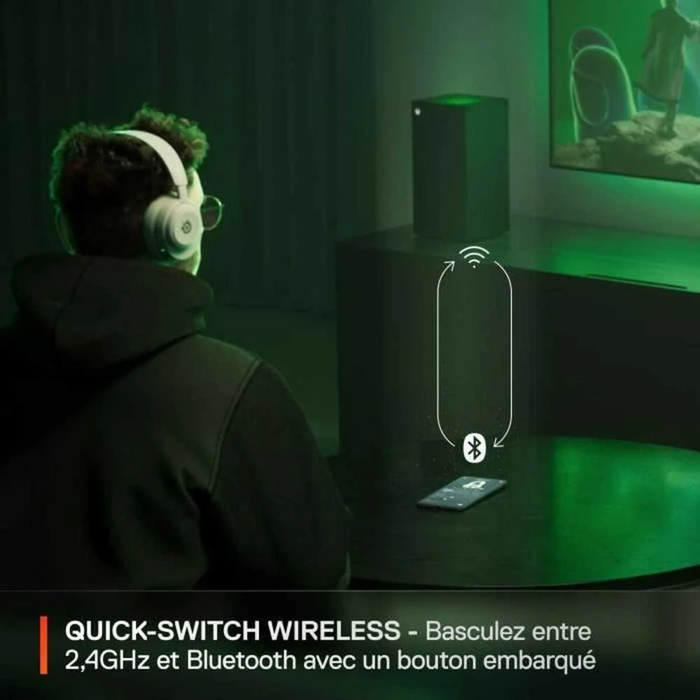 SteelSeries | Ausinės Žaidimams | Arctis Nova 5X | Bluetooth | Over-ear | Mikrofonas | Noise canceling | Belaidės | Baltas