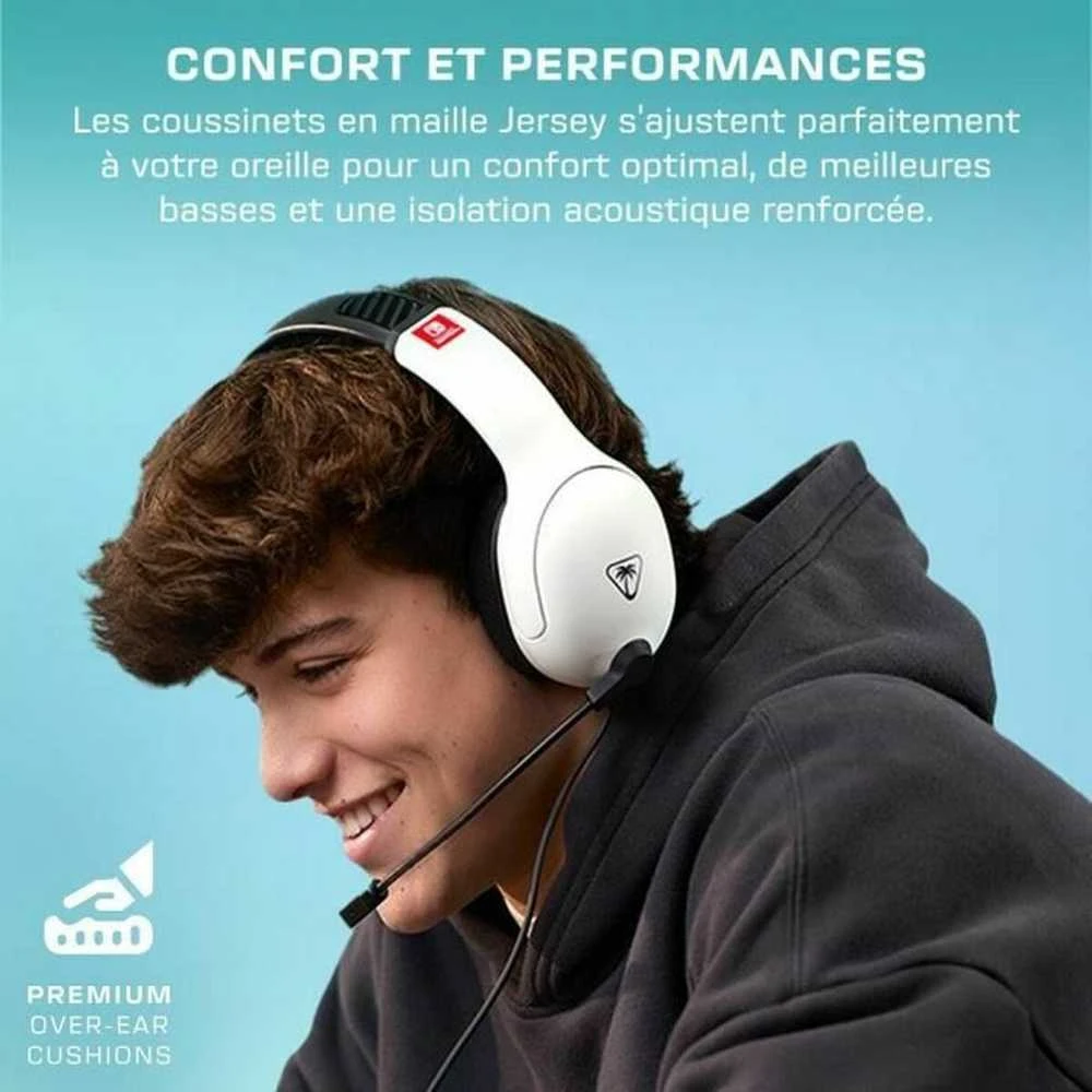 Turtle Beach | Ausinės | Airlite Fit Nintendo Switch | su laidu | Over-Ear | Mikrofonas | Juodas/Baltas