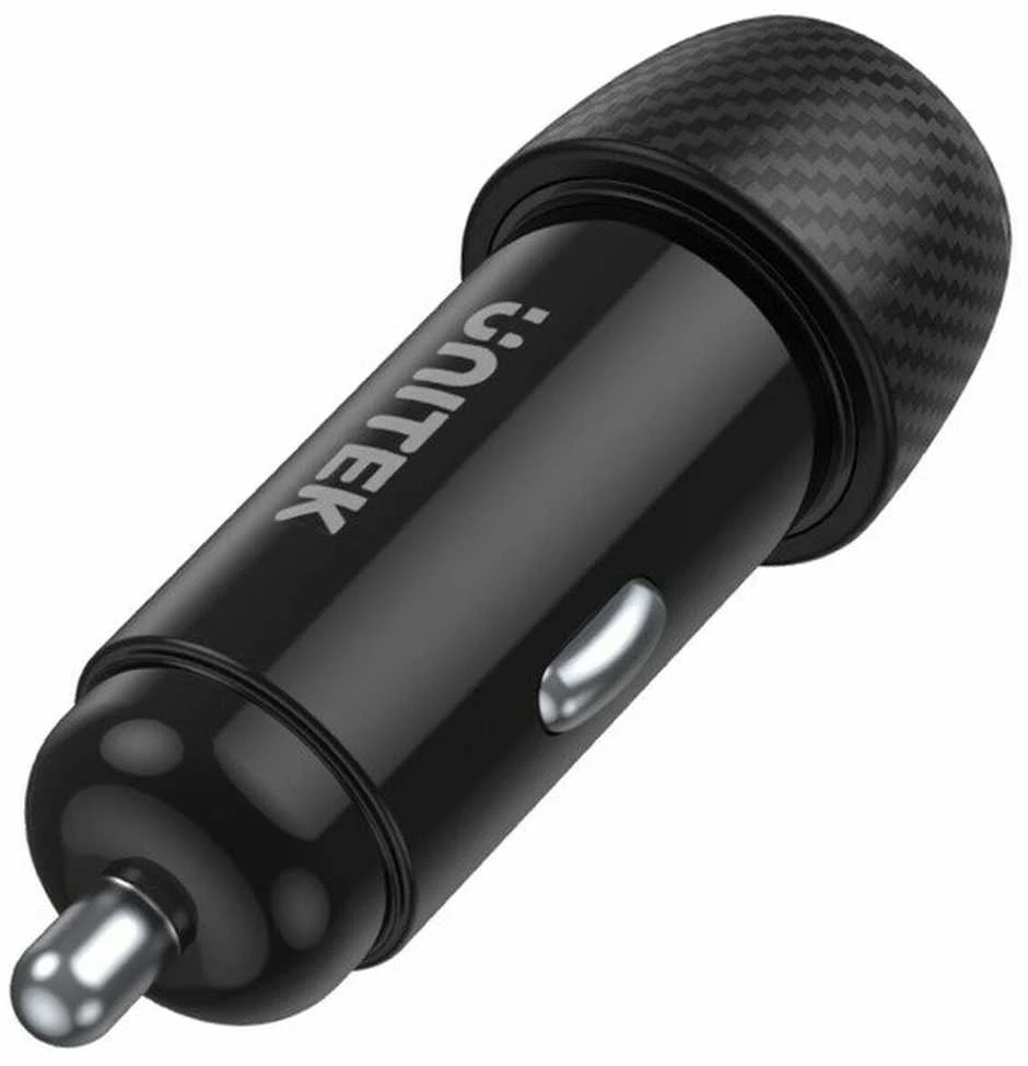 Automobilinis Įkroviklis - Unitek P1400A 38W USB-A USB-C QC 3.0