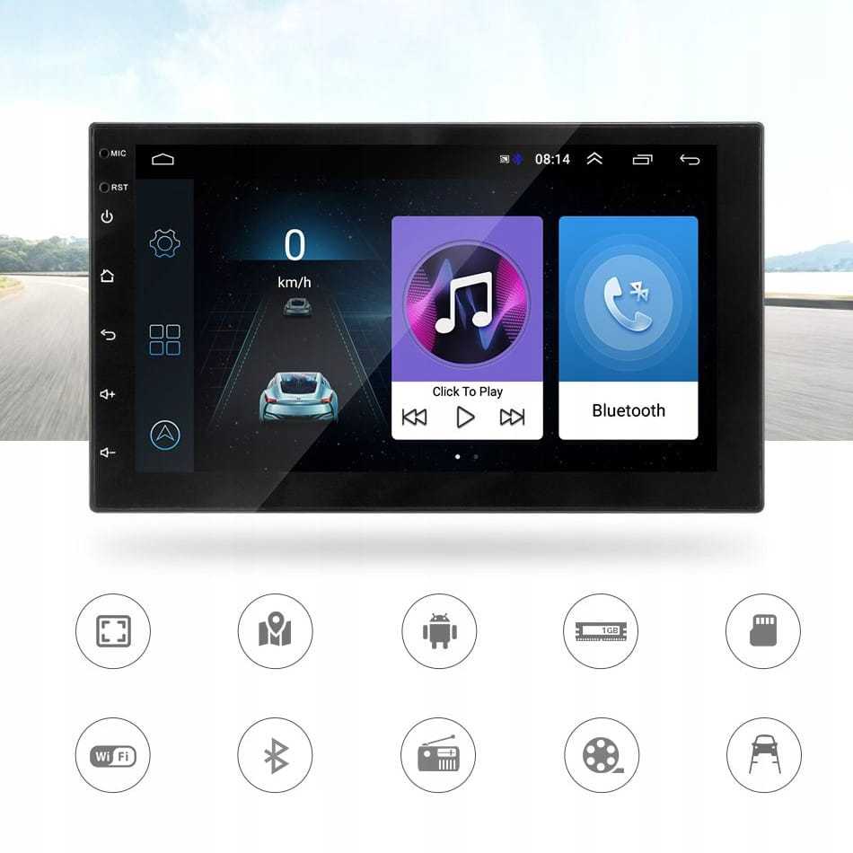 Automagnetola Automobilinis radijas su LCD ekranu „Android“