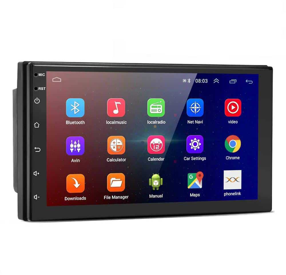 Automagnetola Automobilinis radijas su LCD ekranu „Android“