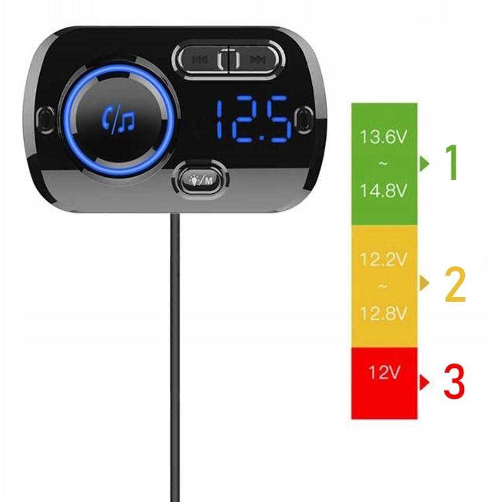 Automobilinis siųstuvas, FM moduliatorius, telefono įkroviklis, „Bluetooth“, MP3