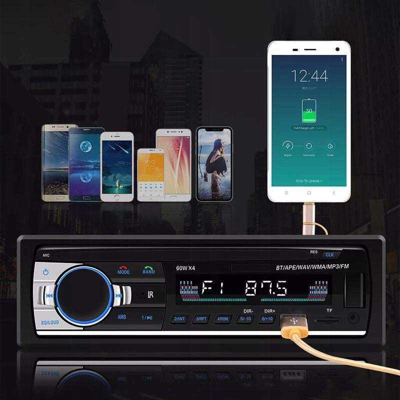 Automagnetola Automobilinė radija 1-DIN su Bluetooth ir USB