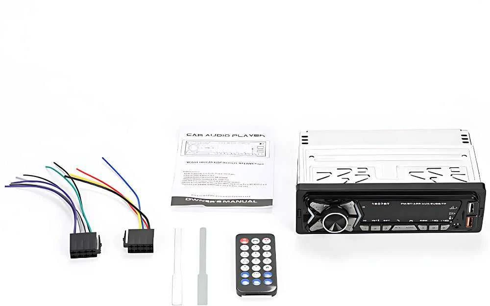 Automagnetola Bluetooth USB AUX SD 1-DIN su pultu