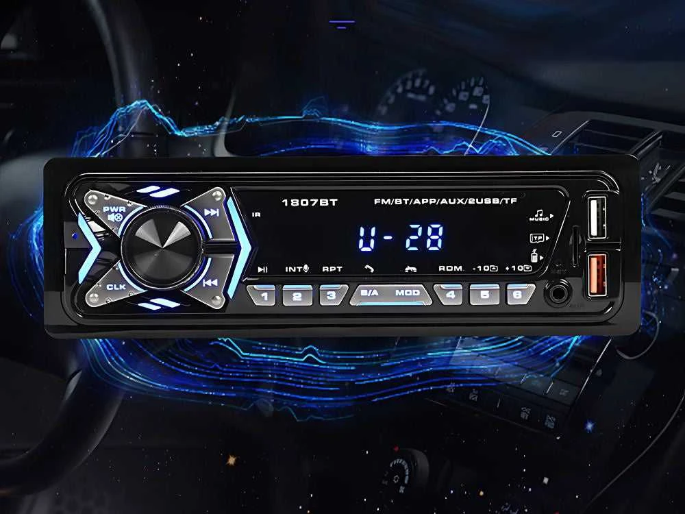 Automagnetola Bluetooth USB AUX SD 1-DIN su pultu