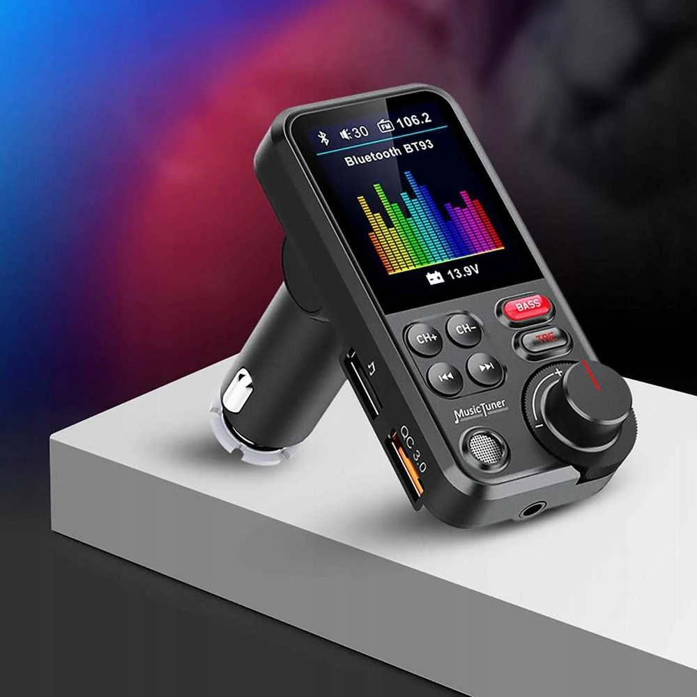 Bluetooth FM moduliatorius su USB įkrovikliu ir laisvų rankų įranga