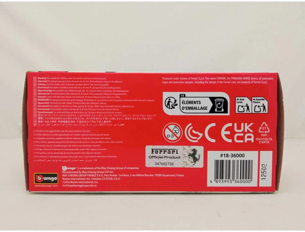 Bburago 1:43 Automobilis Ferrari, asorti.
