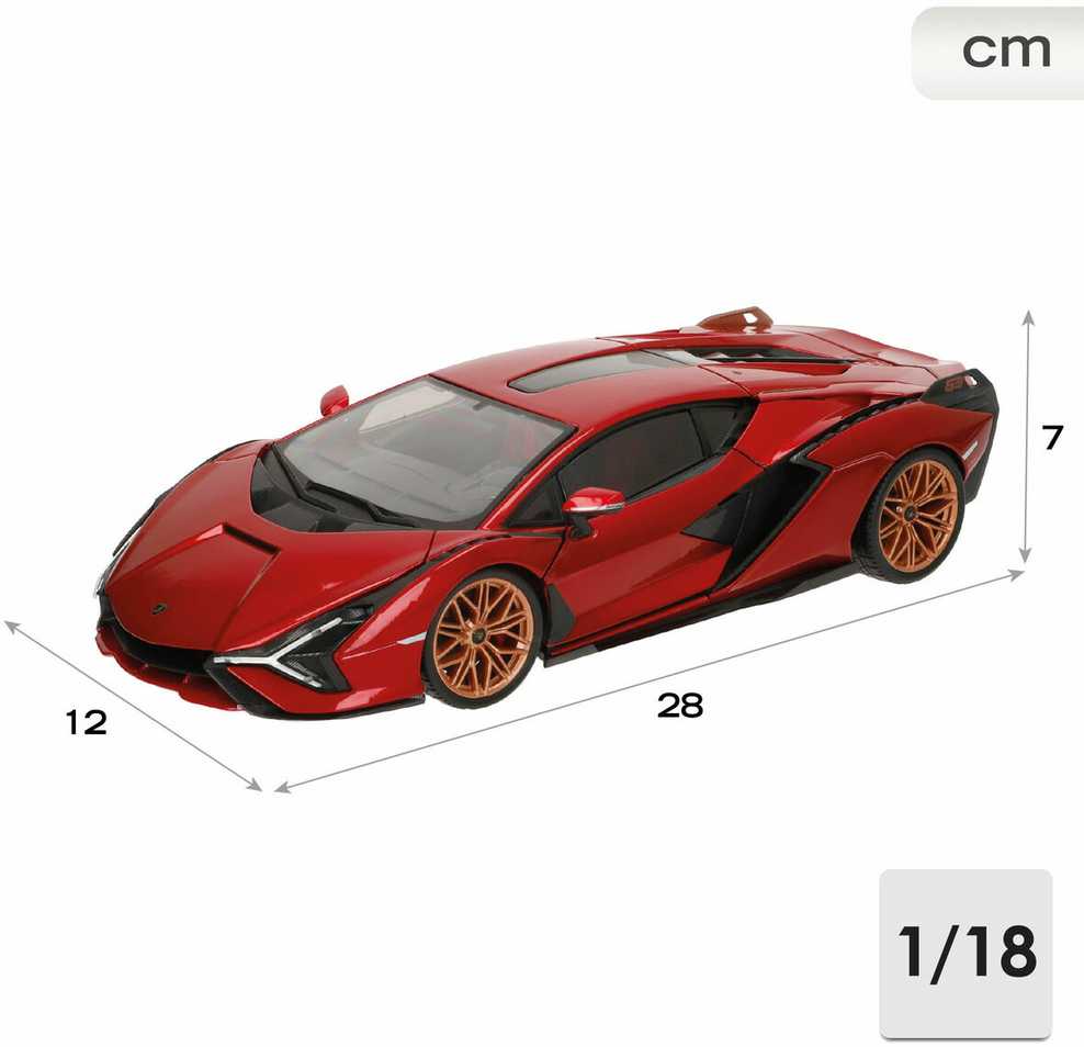 Bburago Lamborghini Sian FKP 37 Raudona 1:18 BBURAGO