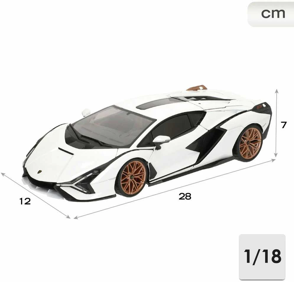 Bburago BBU 1:18 LamborghiniSian FKP37 baltas 11046WT 14378