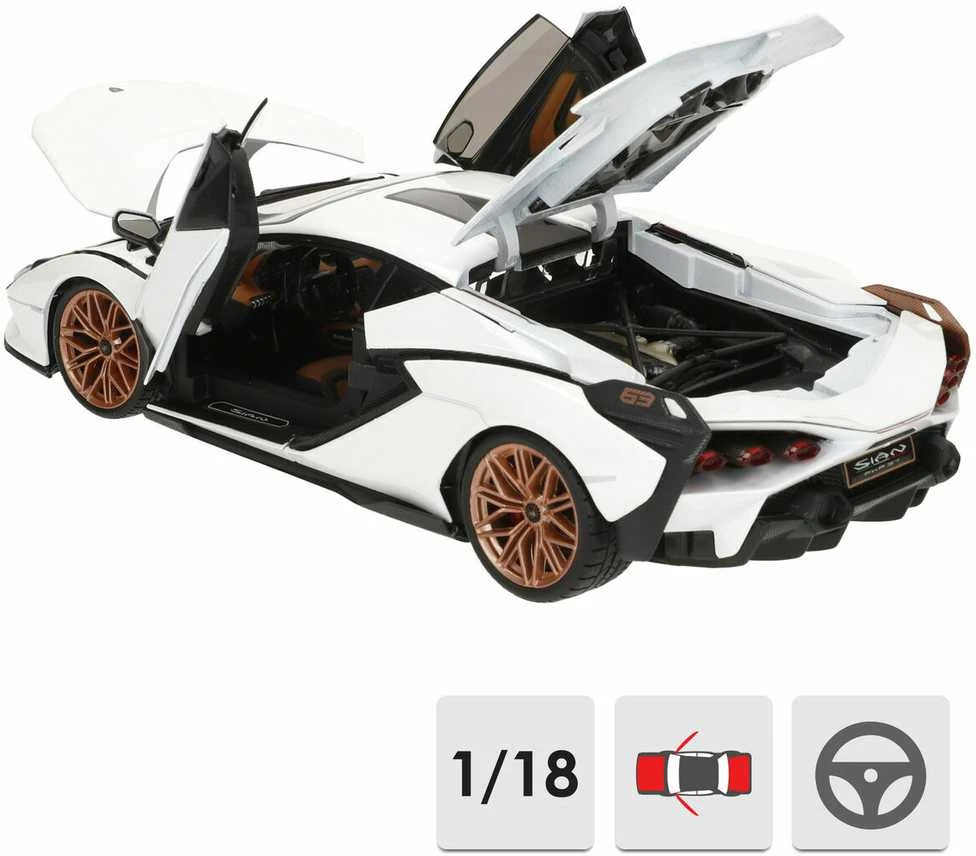 Bburago BBU 1:18 LamborghiniSian FKP37 baltas 11046WT 14378