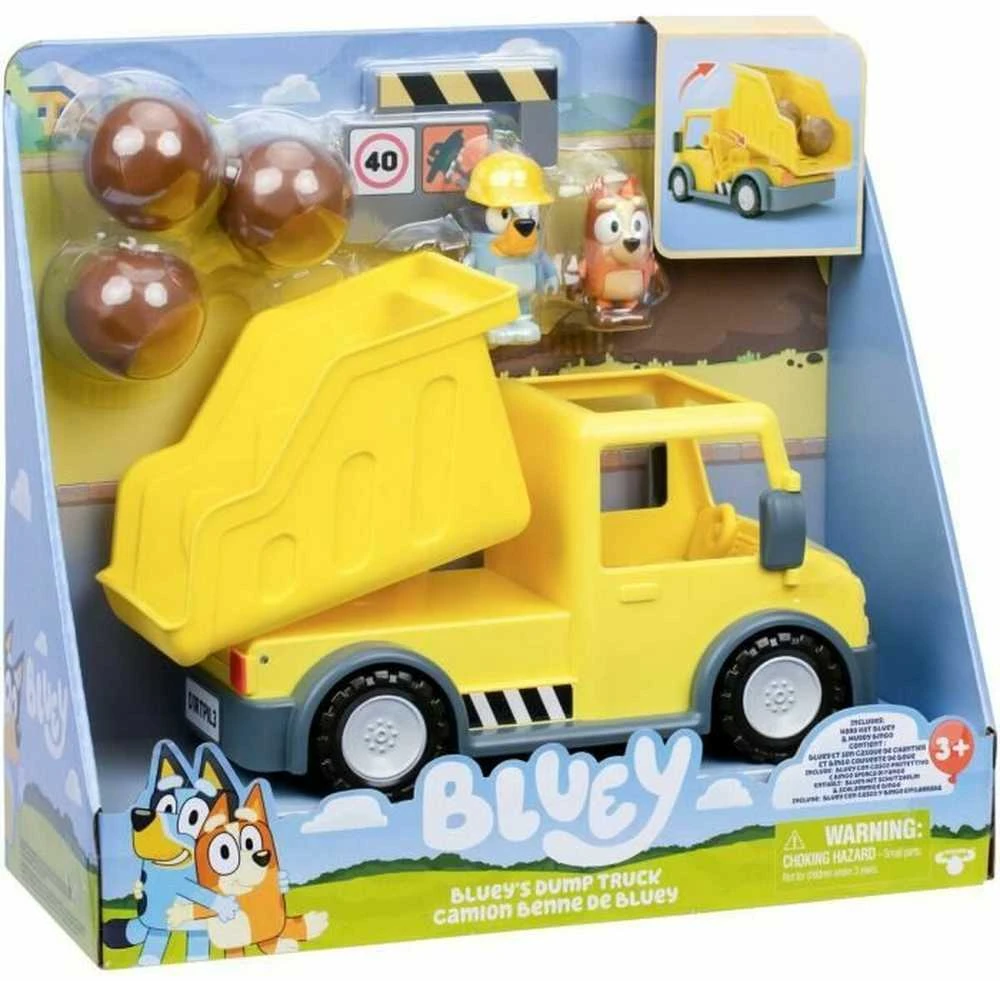Bluey - Bluey savivartis su išskirtinėmis šalmą turinčiomis Bluey ir Muddy Bingo figūrėlėmis - (90317)