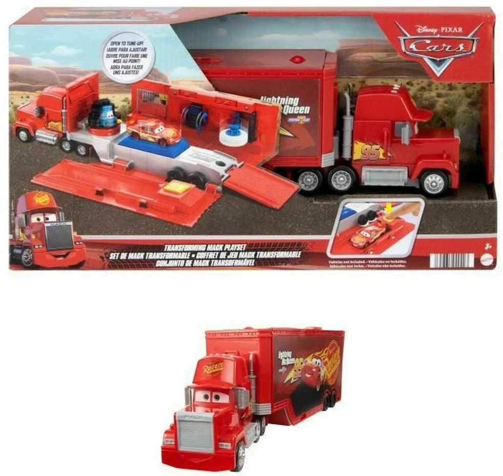 Mattel Cars transporteris Makas su žaidimų aikštele