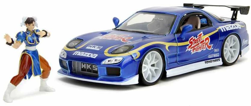Kolekcinis modelis Jada Toys: Street Fighter 1993 Mazda RX-7 1:24