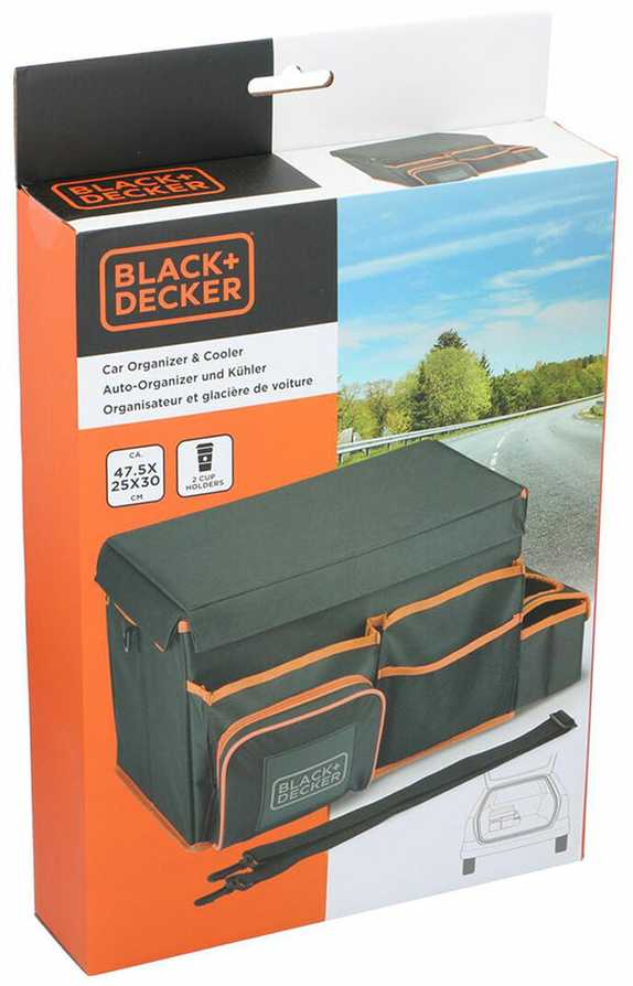 Black & Decker Juodas & Decker Juodas+DECKER automobilio bagažinės organizatorius su nešiojimo diržu 47.5 × 25 × 30 cm 8711252235752