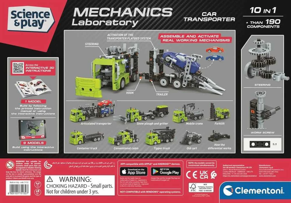 Clementoni Mechanics Car Transporter STEM konstruktorius
