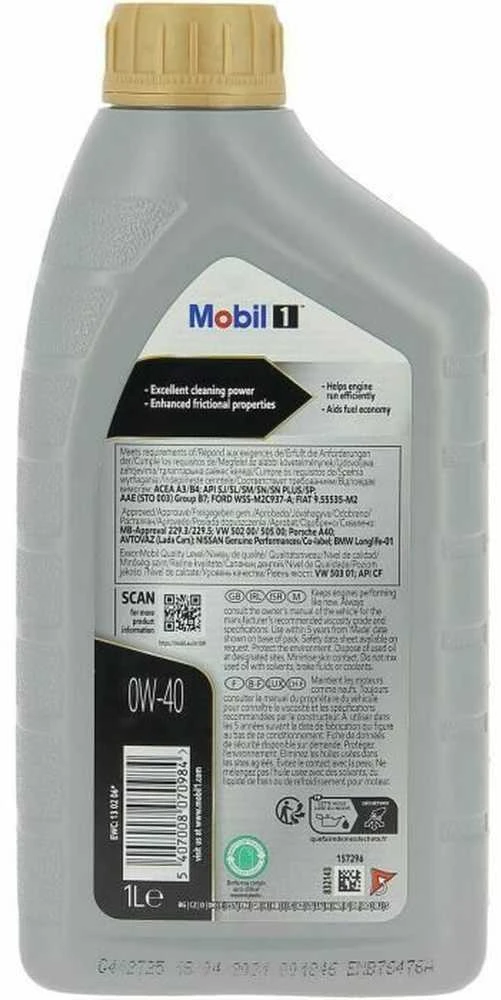 Mobil Alyva FS 0W/40 sintetinė varikliams 1 L