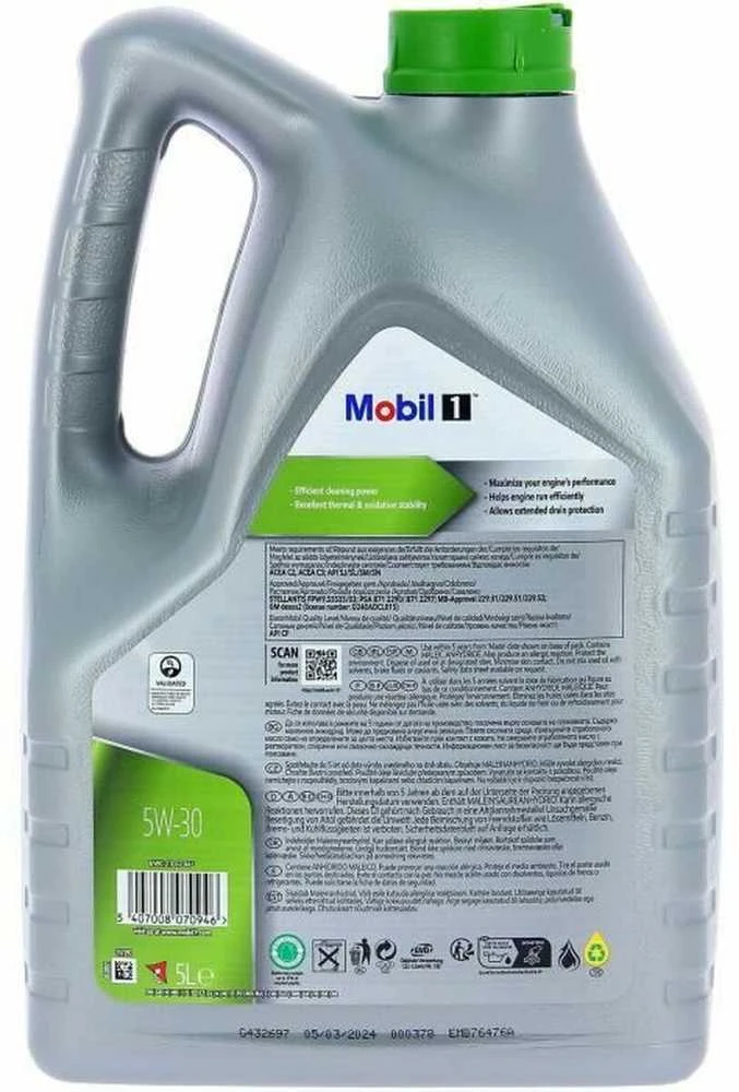Variklio alyva Mobil 1 ESP 5W30 F-P, 5L