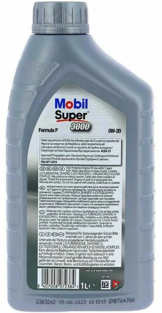 Mobil Alyva SUPER 3000 FORMULA P 0W/20 sintetinė varikliams 1 L