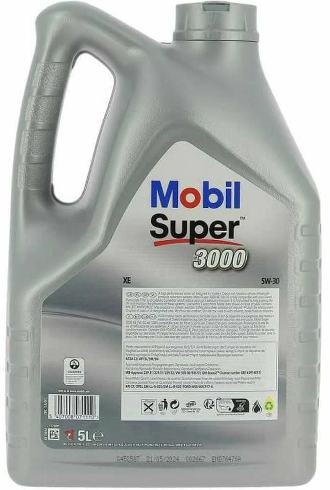 Mobil Alyva SUPER 3000 XE 5W/30 sintetinė varikliams 5 L