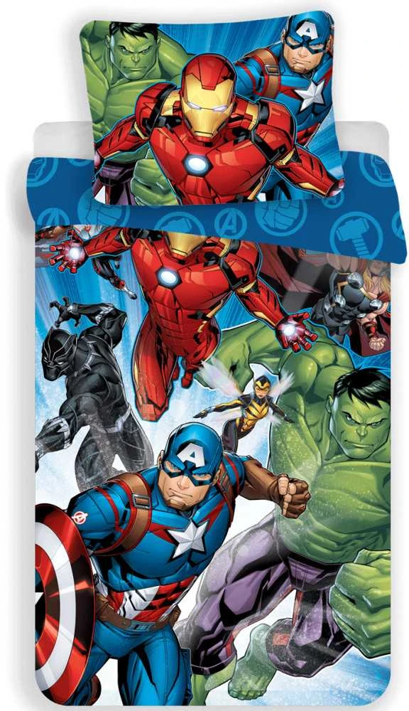 Patalynė bawełniana 140x200 Avengers 8636 poszewka 70x90