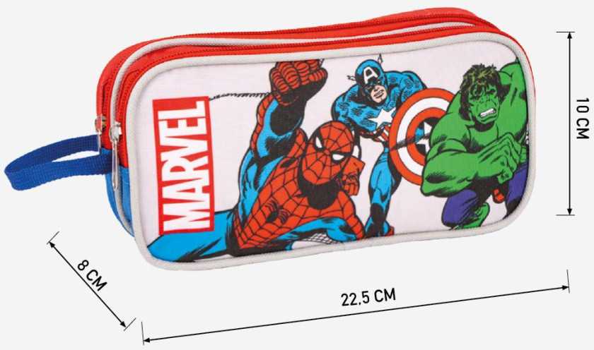„Avengers“ dviejų skyrių pieštukų dėklas, 22,5 cm