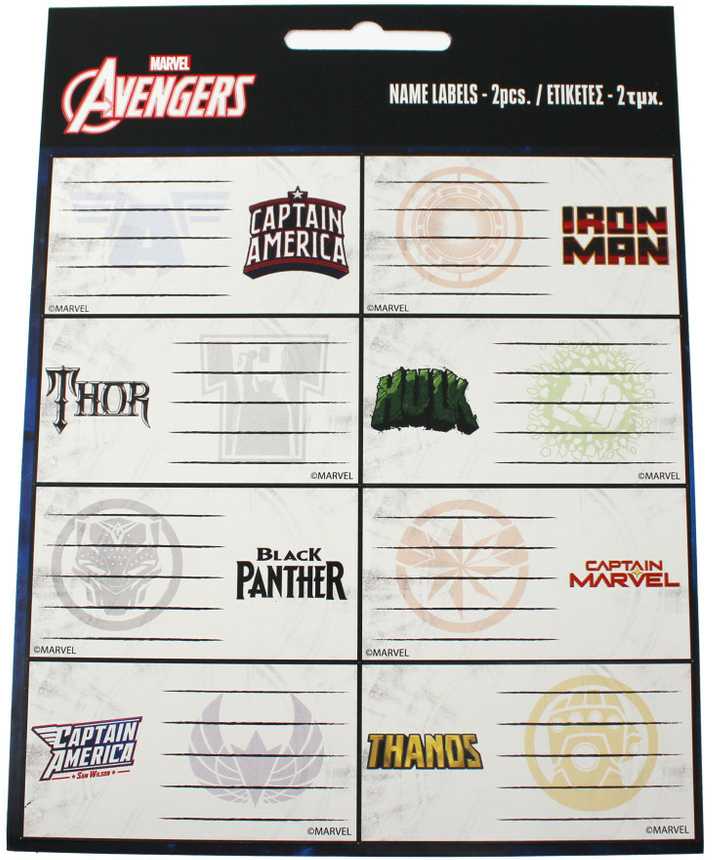 „Avengers Heroes“ užrašų knygelės etiketė, 16 vnt. pakuotėje