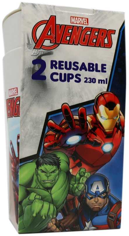 „Avengers Mighty“ plastikinių puodelių rinkinys (2 vnt.), 230 ml