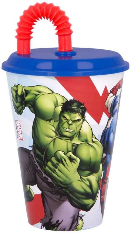 „Avengers“ šiaudelio formos puodelis „Rolling Thunder“, plastikinis, 430 ml