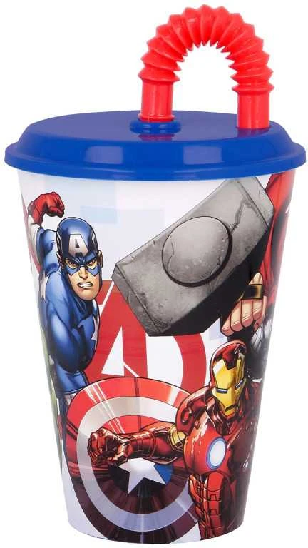 „Avengers“ šiaudelio formos puodelis „Rolling Thunder“, plastikinis, 430 ml