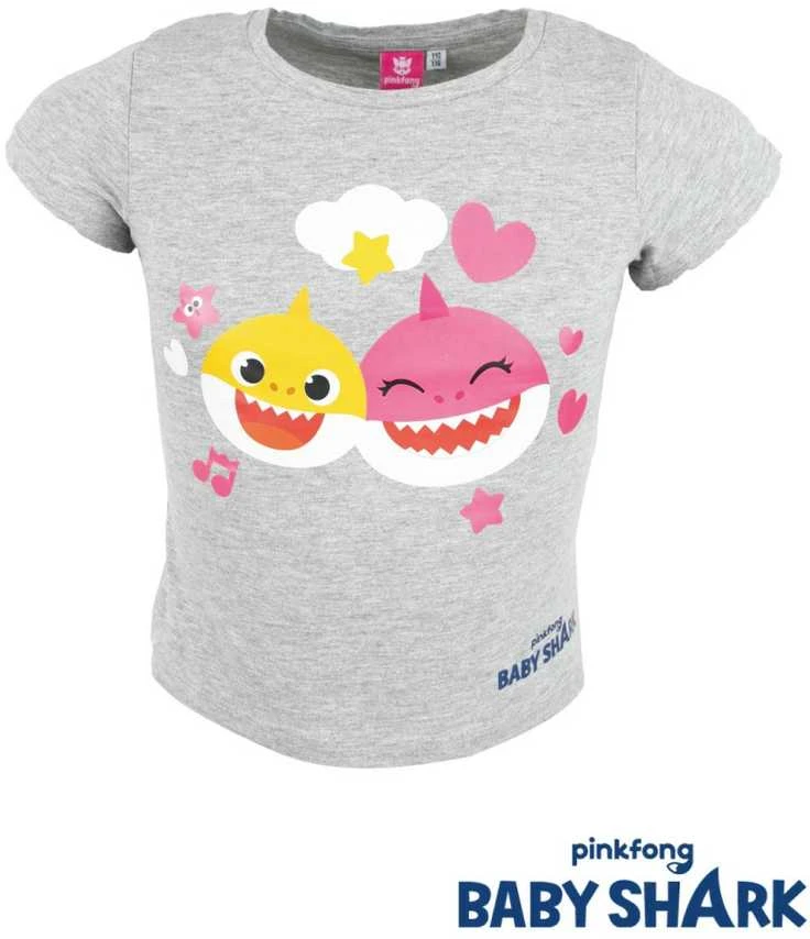 Baby Shark Fun vaikiški trumpi marškinėliai, viršutiniai 92 cm