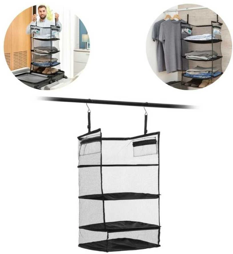 Kelioninis Sulankstomas, nešiojamas, lentynos prietaisas bagažui organizuoti Sleekbag InnovaGoods