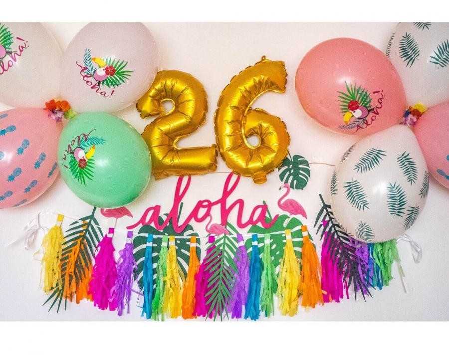 Balionai „Toucan Toucan Aloha“, 5 vnt., 13 colių (33 cm)