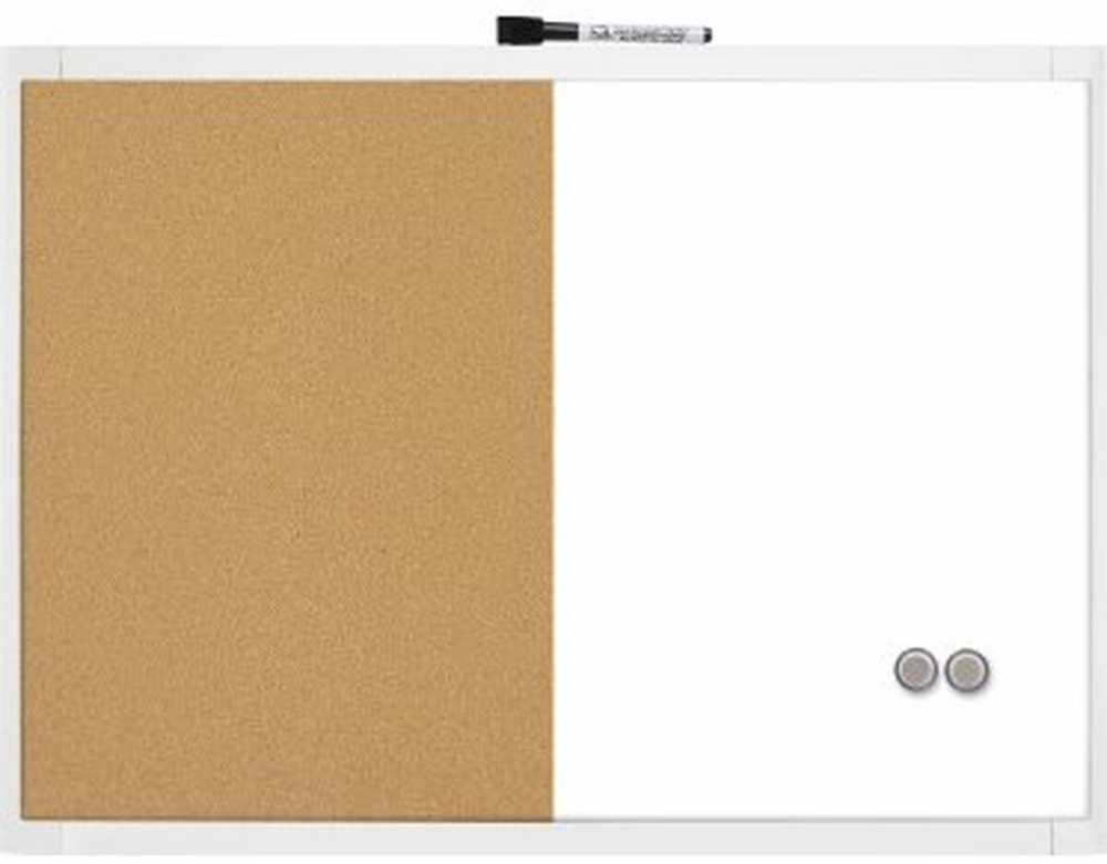 Nobo CombiBoard magnetinė sausai valoma lenta (50/50) su apvaliu dviejų spalvų rėmeliu 585x430 mm