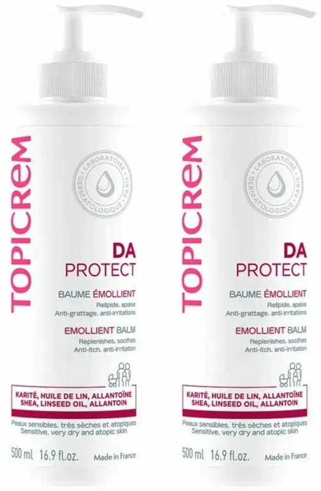 Topicrem DA emollient balm pack 2 x 500 ml