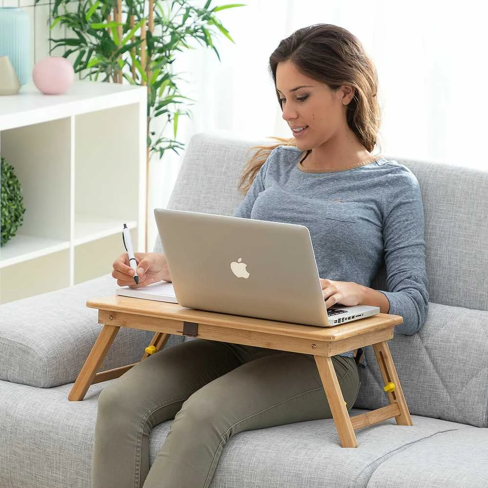 Bambukinis sulankstomas šoninis stalas Lapwood InnovaGoods