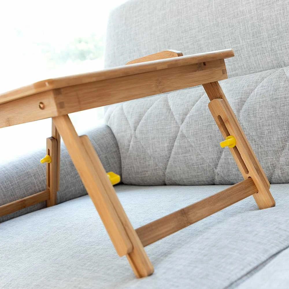Bambukinis sulankstomas šoninis stalas Lapwood InnovaGoods