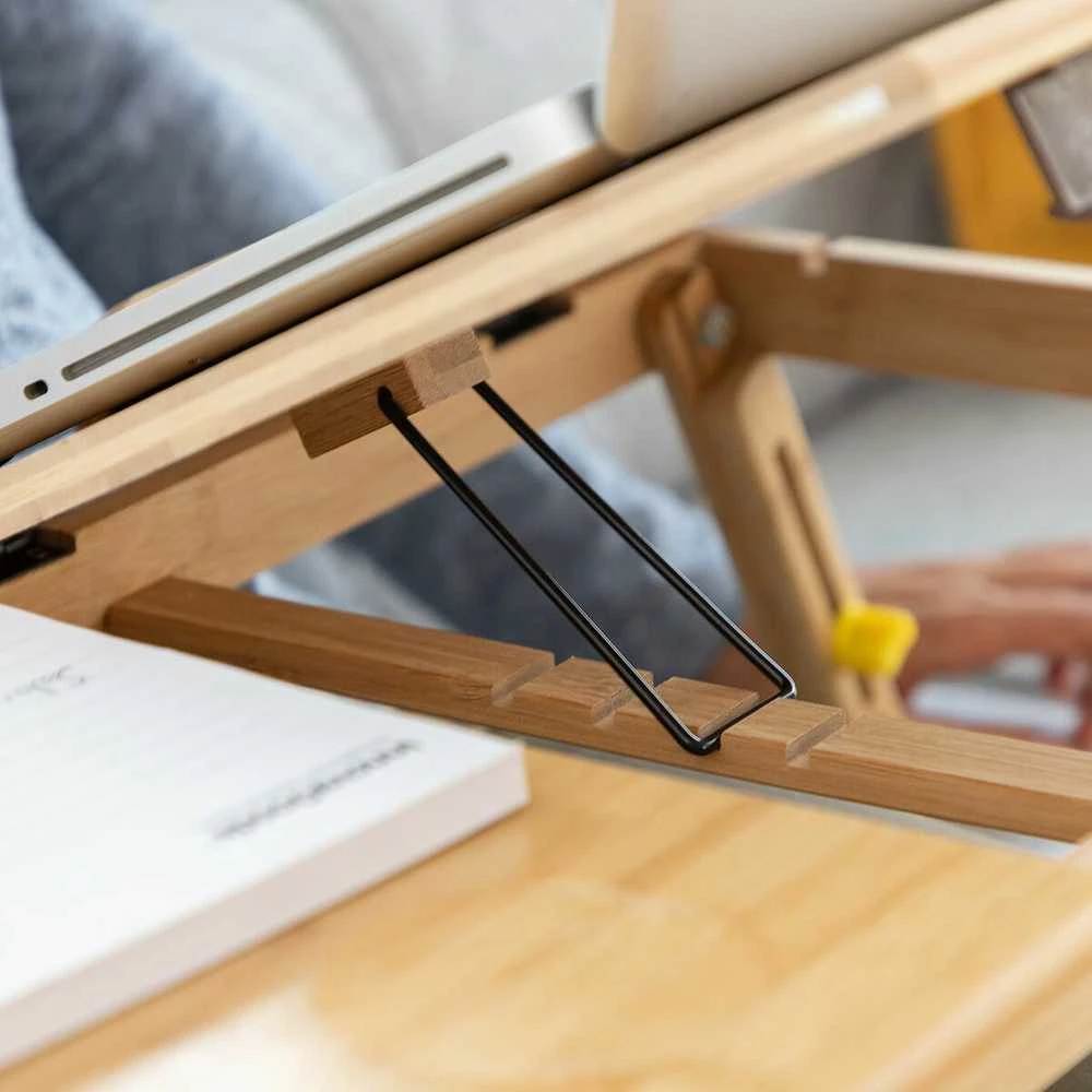 Bambukinis sulankstomas šoninis stalas Lapwood InnovaGoods