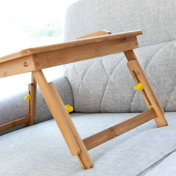 Sulankstomas staliukas InnovaGoods Lapwood, smėlio spalvos