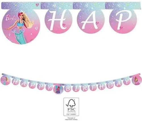 GoDan Reklaminis skydelis Su gimtadieniu Barbie Fantasy Mattel 200cm