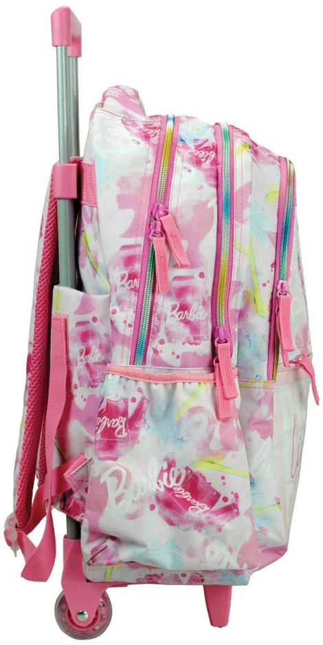 Barbie Paints mokyklinė kuprinė su riedėjimo funkcija, 46 cm