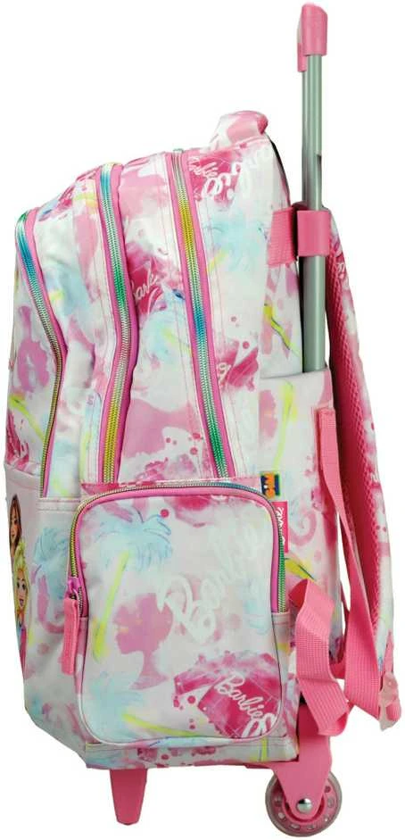 Barbie Paints mokyklinė kuprinė su riedėjimo funkcija, 46 cm