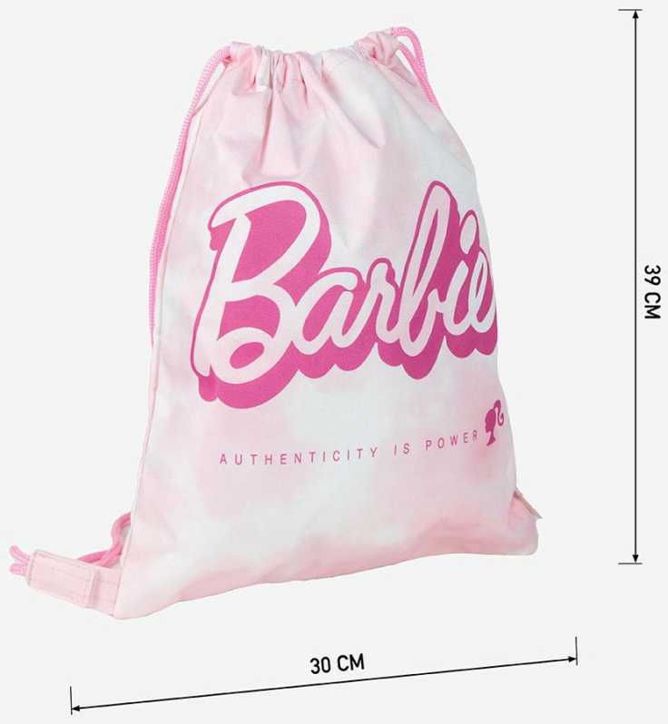 Barbie Power raišteliu užtraukiamas krepšys, kuprinė 39 cm