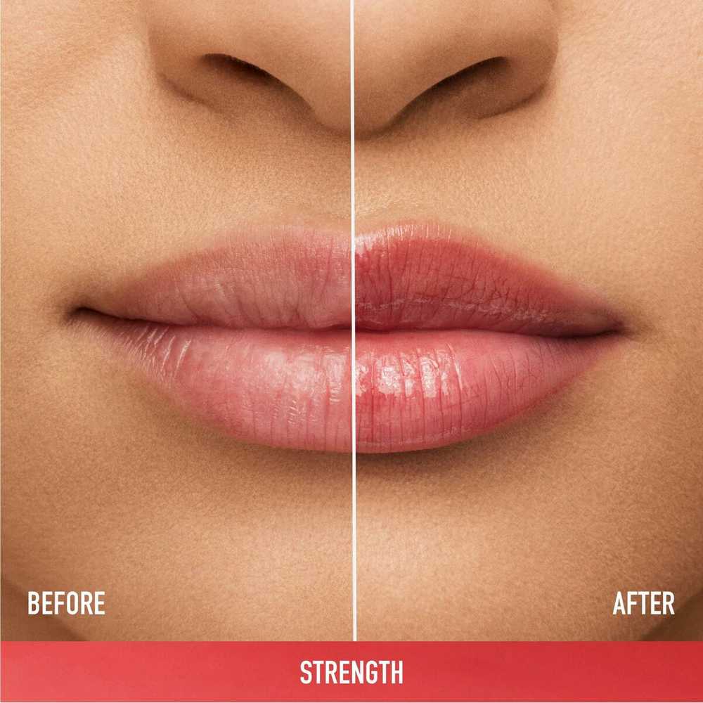 Bare Minerals Bareminerals Dewy Lūpų blizgis Balm drėkinantis lūpų balzamas-blizgis, atspalvis: Strength,​ 2.3 g