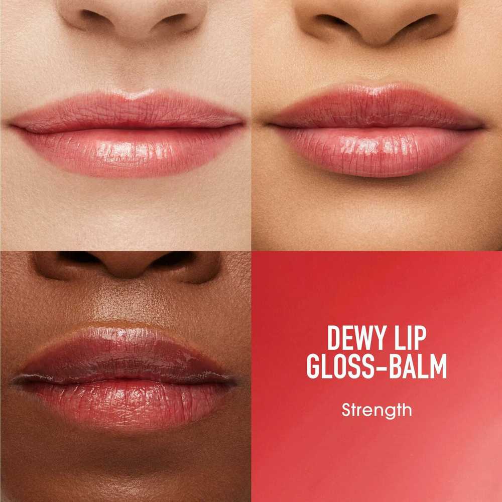 Bare Minerals Bareminerals Dewy Lūpų blizgis Balm drėkinantis lūpų balzamas-blizgis, atspalvis: Strength,​ 2.3 g