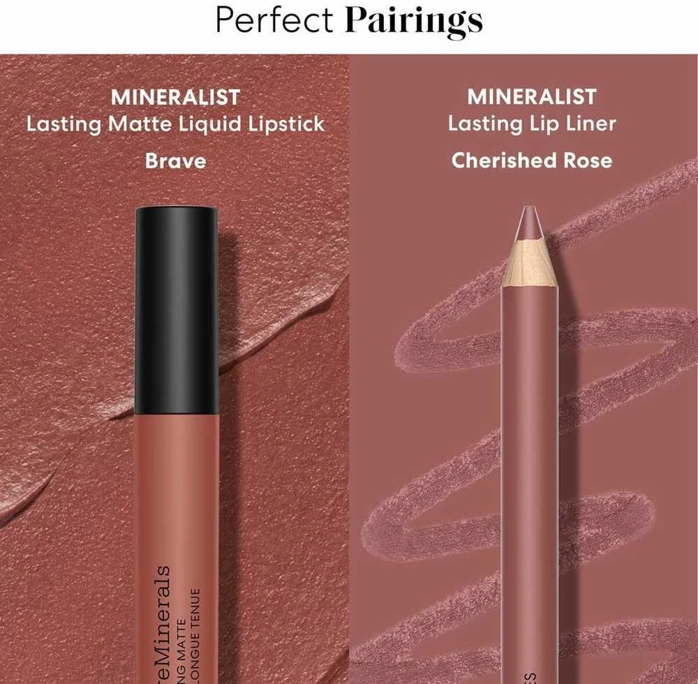 Bare Minerals Bareminerals Mineralist Lasting Lip Liner lūpų pieštukas, atspalvis: Charming Rožinė - Cool Mid-Toned Rožinė, 1.3 g