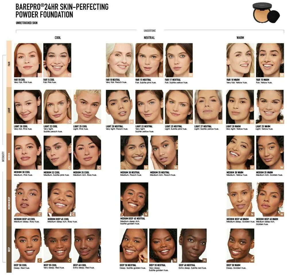 Bare Minerals Bareminerals Barepro 16hr Skin Perfecting Powder Foundation kompaktinė pudra, atspalvis: Light 25 Neutral, 8 g