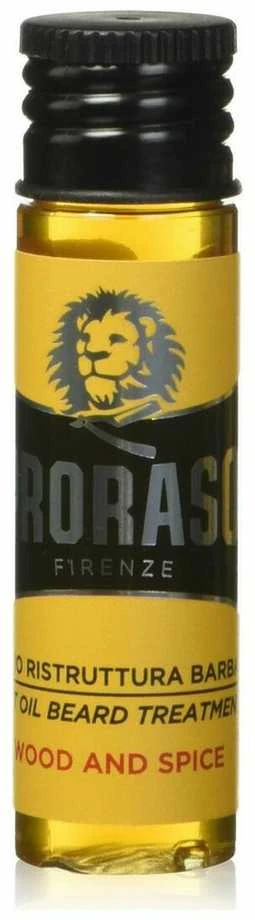 Proraso Wood & Spice Karštas aliejus barzdos priežiūrai, 4x17 ml
